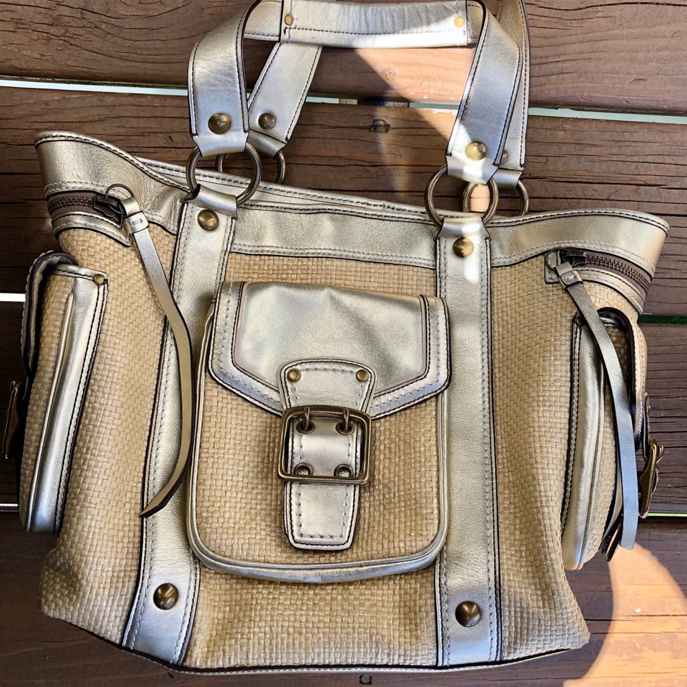 Vintage wicker coach bag